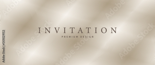 Elegant background with gold lines pattern and luxury gradient. Premium modern abstract vector illustration for invitation, flyer, cover design, prestigious voucher, business banner, luxe invite.