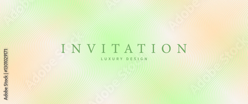 Elegant spring background with blue lines pattern and gradient. Summer modern abstract luxury vector guilloche illustration for invitation, flyer, cover design, prestigious voucher, business banner.