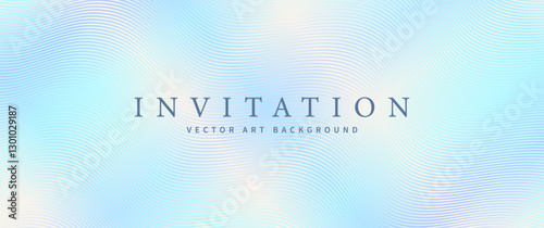 Elegant background with blue lines pattern and gradient. Premium modern abstract luxury vector guilloche illustration for invitation, flyer, cover design, prestigious voucher, business banner.