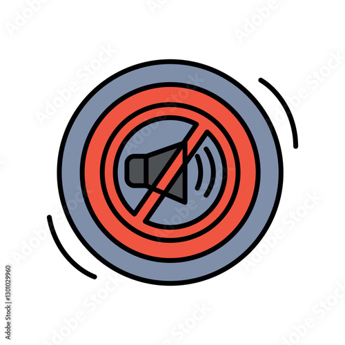 Silent Alarm color line icon