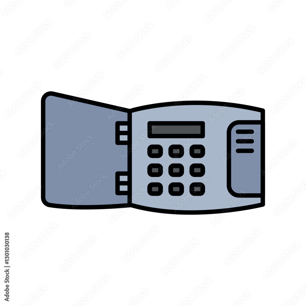 Wired Alarm color line icon Wired Alarm color line icon