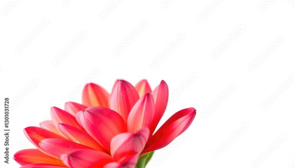 A single vibrant bloom, petals perfectly formed, set against a pure white backdrop, petals, flower head A single vibrant bloom, petals perfectly formed, set against a pure white backdrop, petals, flower head