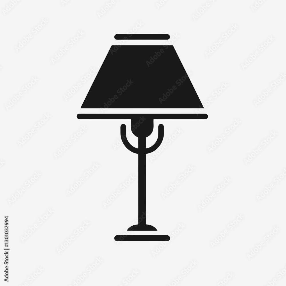 very simple flat and single minimalist Lamp Silhouette in black on a white background very simple flat and single minimalist Lamp Silhouette in black on a white background