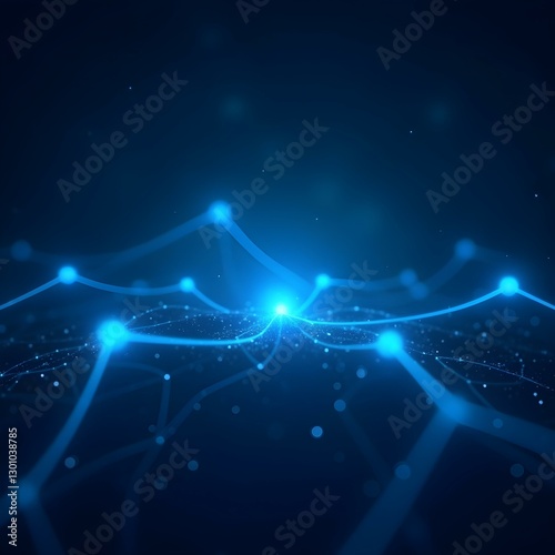 Digital background perfect for tech processes, neural networks, artificial intelligence, data transfer and encryption, digital archives, sound and graphic presentations, science, education, etc.