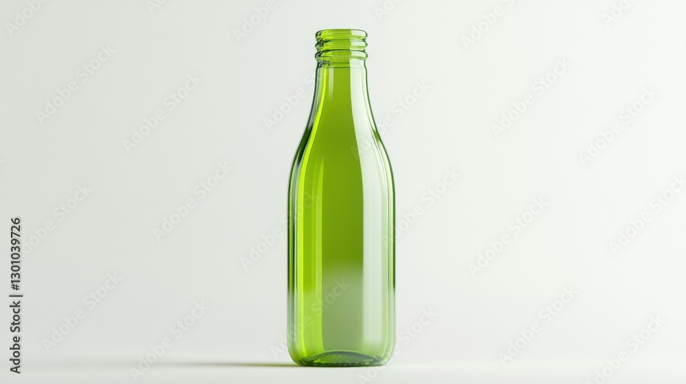 Empty Green Glass Bottle Mockup Empty Green Glass Bottle Mockup