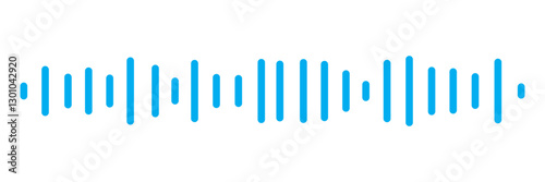 Podcast soundwave line of voice. Record music player. Mobile talk track. Message sound wave. Social network speech audio. Equalizer icon with spectrum noise. Vector illustration.
