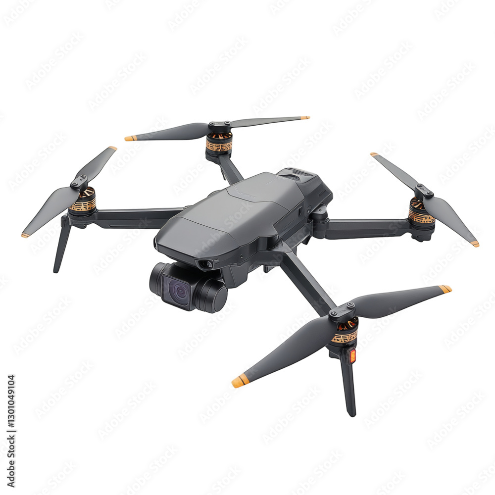 Cutting Edge Drone with Compact Design Camera Isolated on Transparent Background Cutting Edge Drone with Compact Design Camera Isolated on Transparent Background