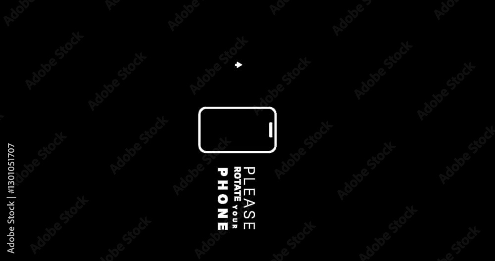 Rotate Your Phone Icon Animation on Alpha Background