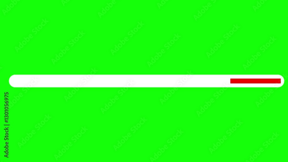 loading bar inverse in green screen 4k