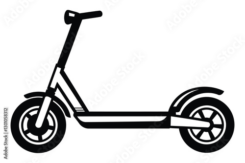 Scooter silhouette vector.