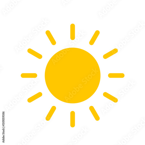 sun - simple vector icon