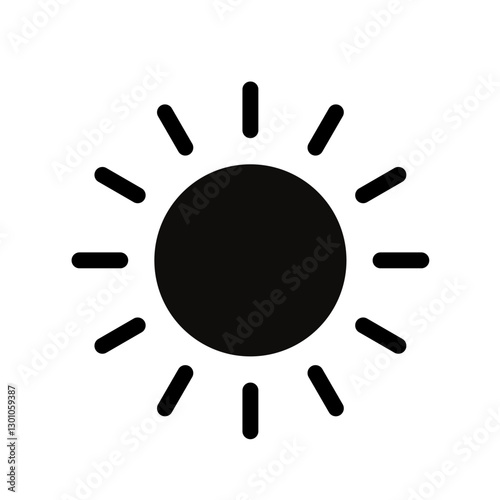 sun - simple vector icon
