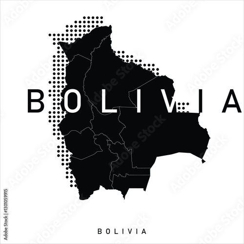 bolivia map illustration vector