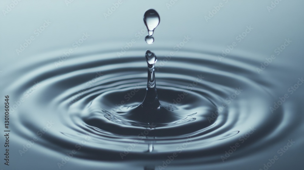 Macro photo. Water drops on a gray background. Top view. Macro photo. Water drops on a gray background. Top view.