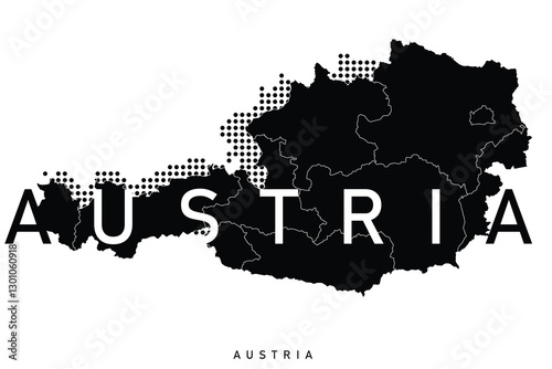 AUSTRIA map illustration vector
