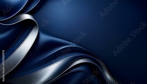 A sophisticated deep navy blue background with soft metallic silver gradient accents, symbolizing trust and excellence.