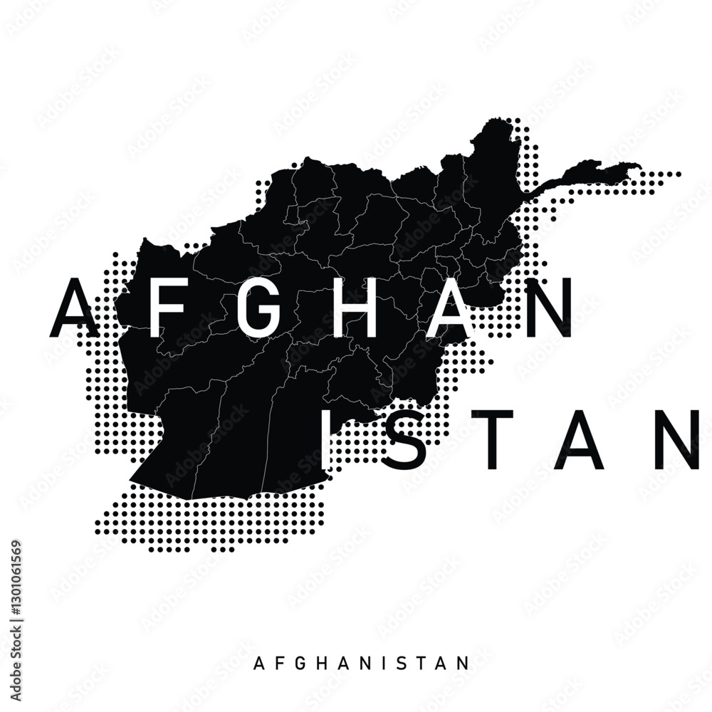Obraz premium Afghanistan map illustration vector