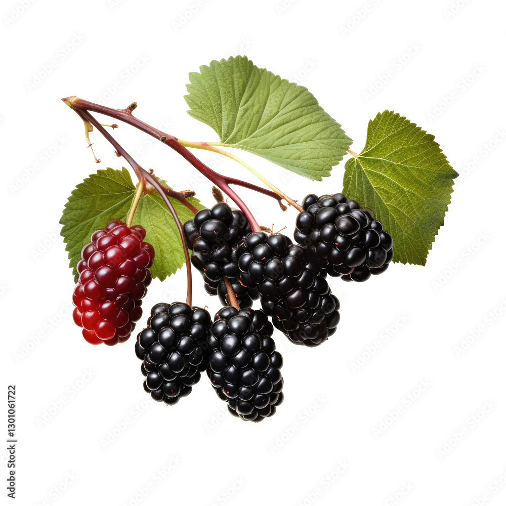 branch covered raspberry on transparent background branch covered raspberry on transparent background