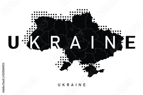 Ukraine map illustration vector