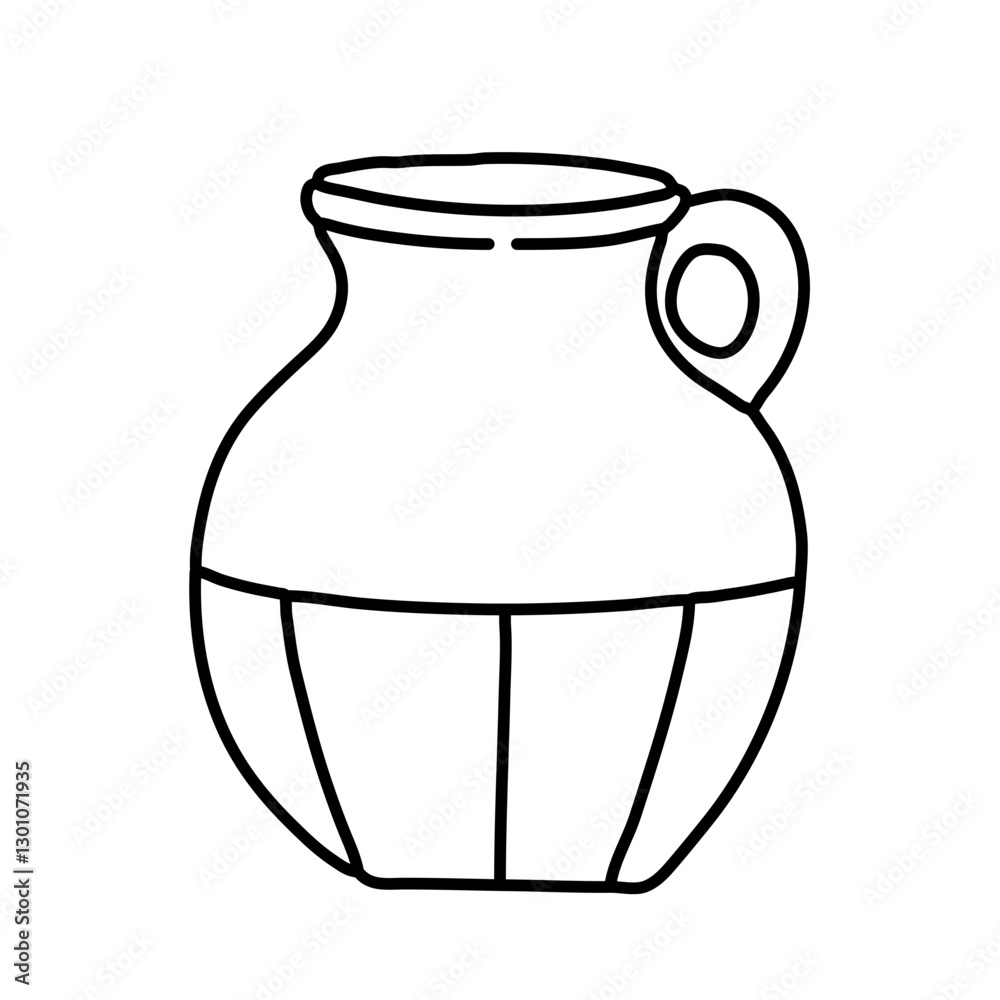a pot hand drawn line art nordic scandinavian illustraion a pot hand drawn line art nordic scandinavian illustraion