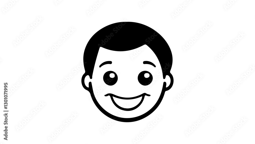 funny face of a man smiling simple cartoon illustration funny face of a man smiling simple cartoon illustration