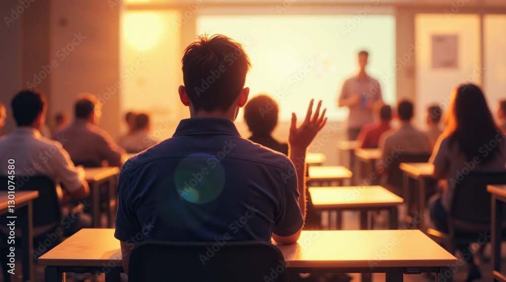 Students Engaging in a Presentation During a Classroom Session Students Engaging in a Presentation During a Classroom Session