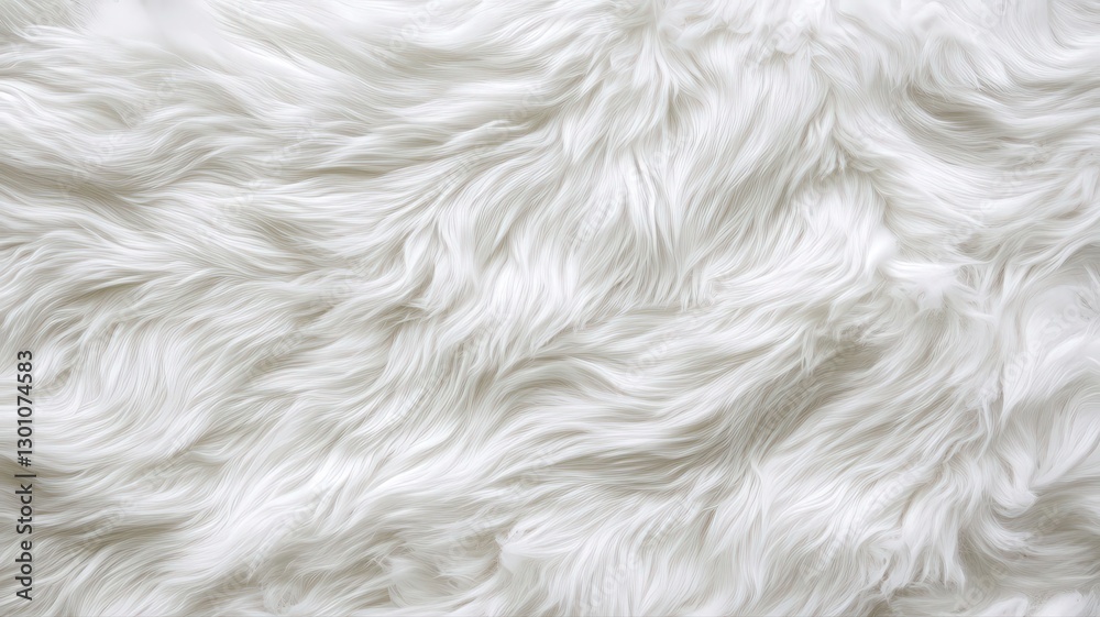 Fototapeta premium Soft White Fluffy Fur Texture Background