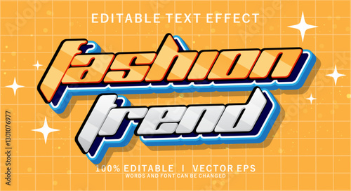  fashion trend vector text effect with modern style design