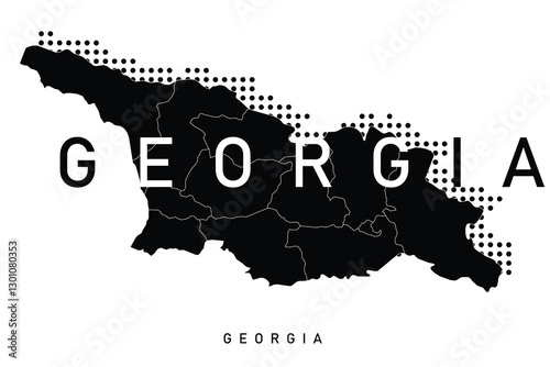 Georgia map illustration vector