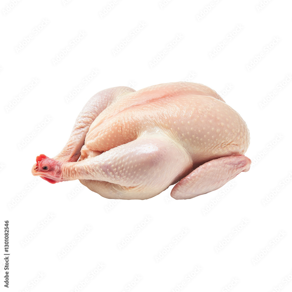 fresh plump whole raw chicken on transparent background fresh plump whole raw chicken on transparent background