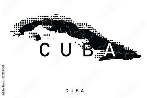 Cuba map illustration vector