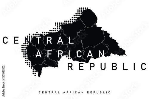 Central African Republic map illustration vector