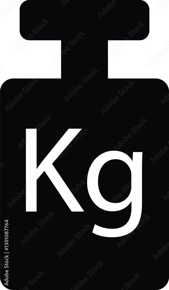 Package weight icon, black, isolated on white background. Vector illustration Package weight icon, black, isolated on white background. Vector illustration