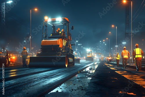 Road construction site