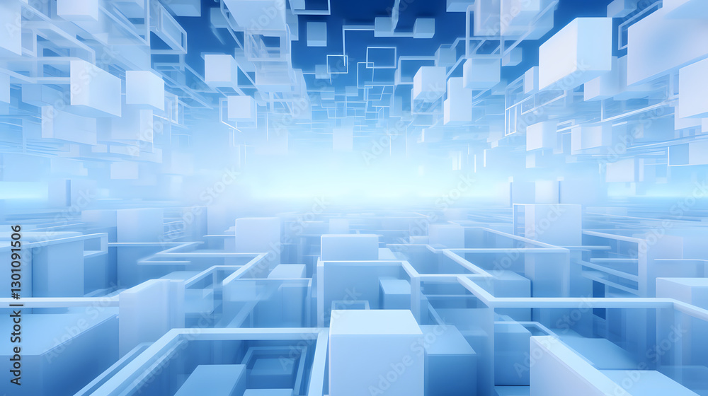 3d rendering of mind white and blue abstract geometric background. Scene for advertising, technology, showcase, banner, game, sport, cosmetic, business, metaverse. Sci-Fi Illustration. Product display 3d rendering of mind white and blue abstract geometric background. Scene for advertising, technology, showcase, banner, game, sport, cosmetic, business, metaverse. Sci-Fi Illustration. Product display