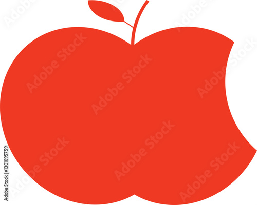 a nice style apple vector design icon