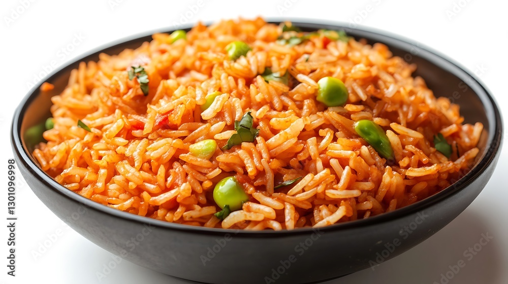 Delicious spicy rice dish on white background food photography culinary delight indoor setting close-up view Delicious spicy rice dish on white background food photography culinary delight indoor setting close-up view