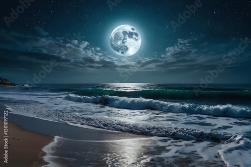 Celestial Moonlit Ocean