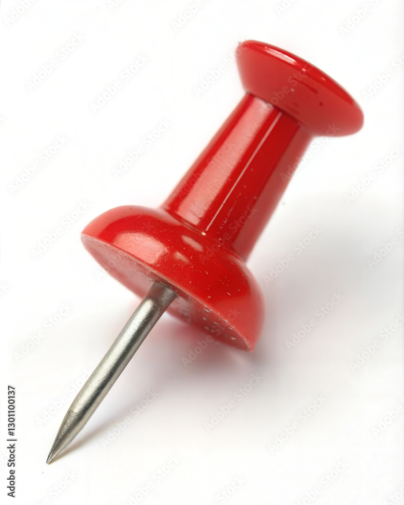 Red Push Pin on White Background – High-Resolution Stock Photo Red Push Pin on White Background – High-Resolution Stock Photo