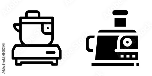 Food Processor Outline Coloring Page Line Art Drawing