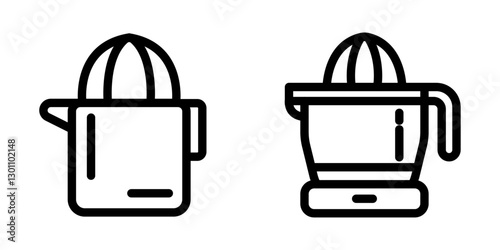 Juicer Vector Icon Set – Kitchen, Appliances & Food Preparation Essentials