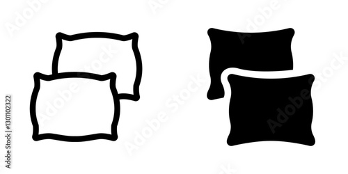 Pillows Vector Icon Set – Home, Bedding & Comfort Essentials