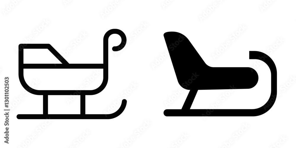 Sled Vector Icon Set – Winter Sports, Outdoor & Snow Gear Sled Vector Icon Set – Winter Sports, Outdoor & Snow Gear