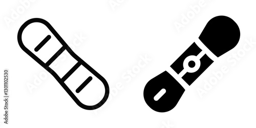 Snowboard Vector Icon Set – Winter Sports, Outdoor & Snow Gear