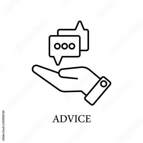 Icon a advice, isolated against a clean background.