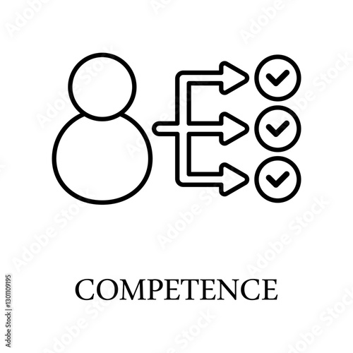 Icon a competence, isolated against a clean background.