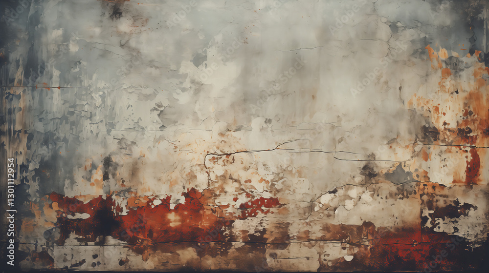 Weathered Wall Texture With Rusty Orange And Grey Patches Showing Rough Surface Details Weathered Wall Texture With Rusty Orange And Grey Patches Showing Rough Surface Details