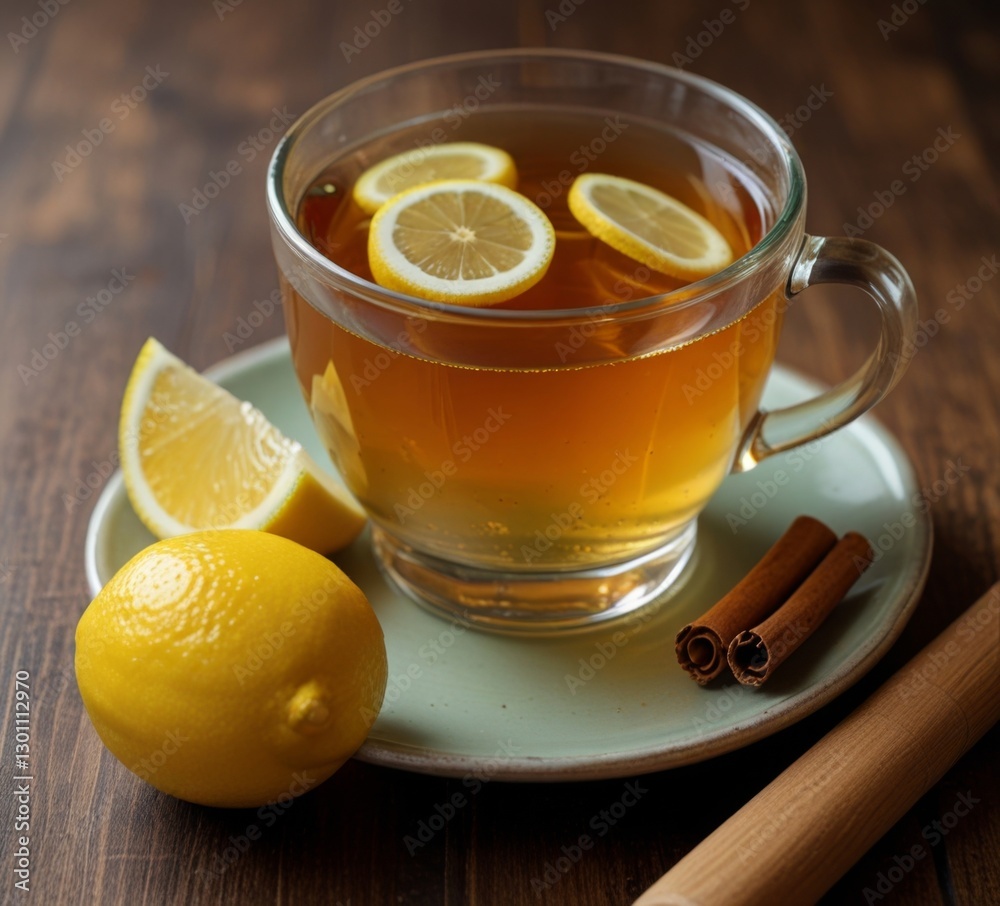 tea with berries and lemon still life tea with berries and lemon still life