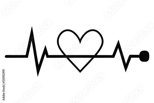 heart and heartbeat symbol
