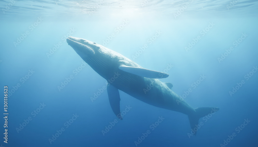 Fototapeta premium whale view underwater